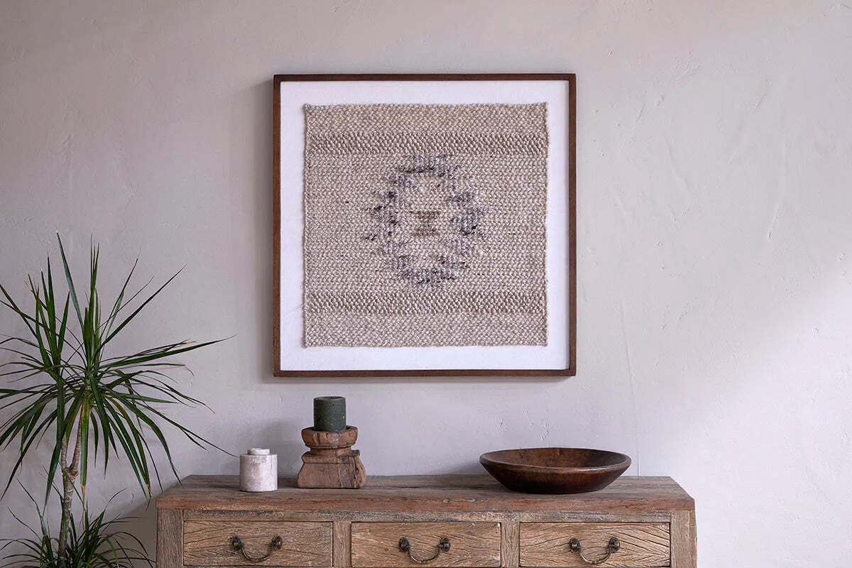 Lena Textured Wall Art - Off White, Cotton product