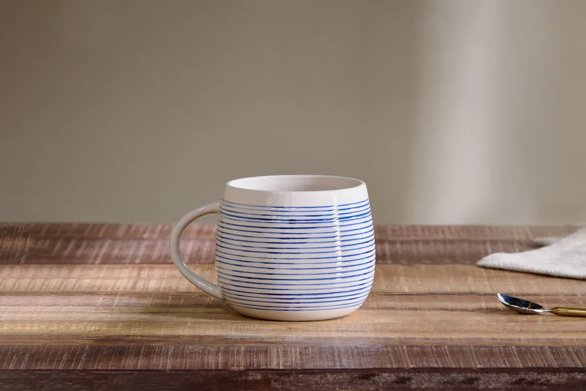 Lin Oversized Mug - Blue/White image