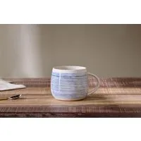 Lin Oversized Mug - Blue & White alternate view