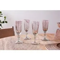 Llanera Champagne Glass Set Of 4 - Plum