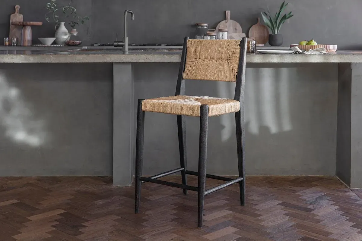 Lohanda Counter Dining Chair - Black, Acacia