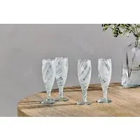 Lohara Champagne Glass Set Of 4 - White