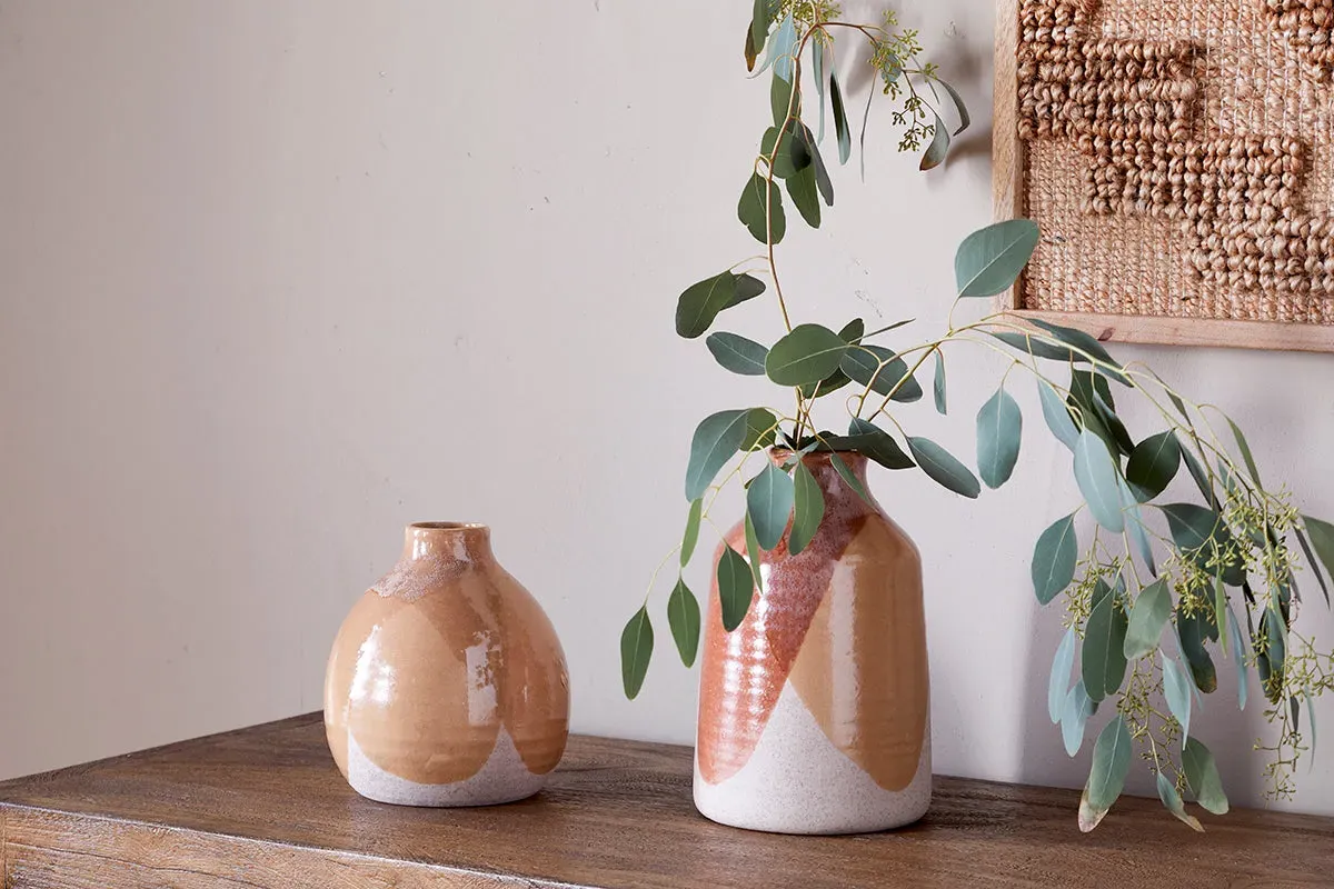 Lucia Small Ceramic Vase - Terracotta Mix image