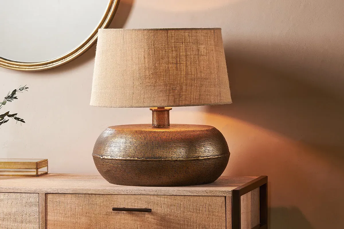 Lumbu Large Table Lamp - Antique Brass