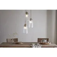 Lumina Fluted Recycled Glass Cluster Light - Clear