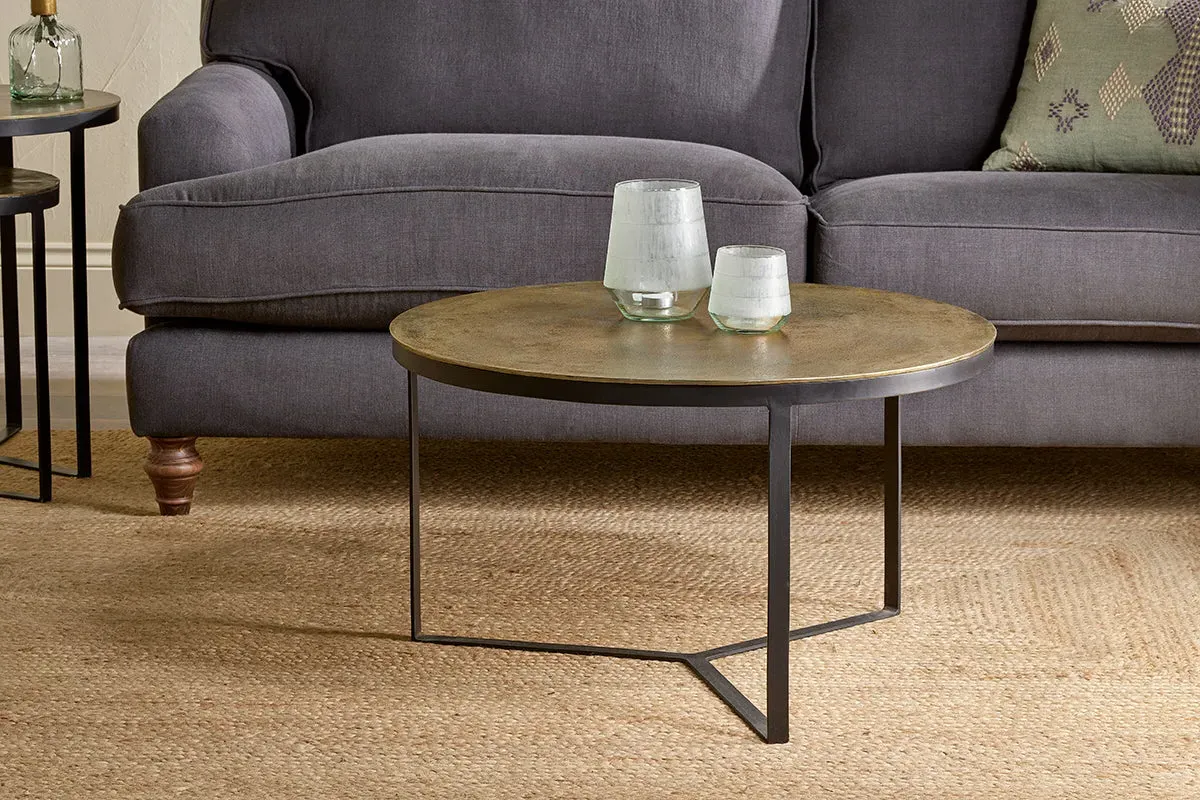 Maba Coffee Table - Antique Brass