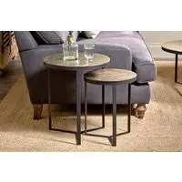 Maba Nesting Side Tables Set of 2 - Antique Brass