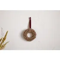 Madhi Mini Wreath Bauble - Brass