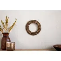 Madhi Small Wire Ball Wreath - Brass