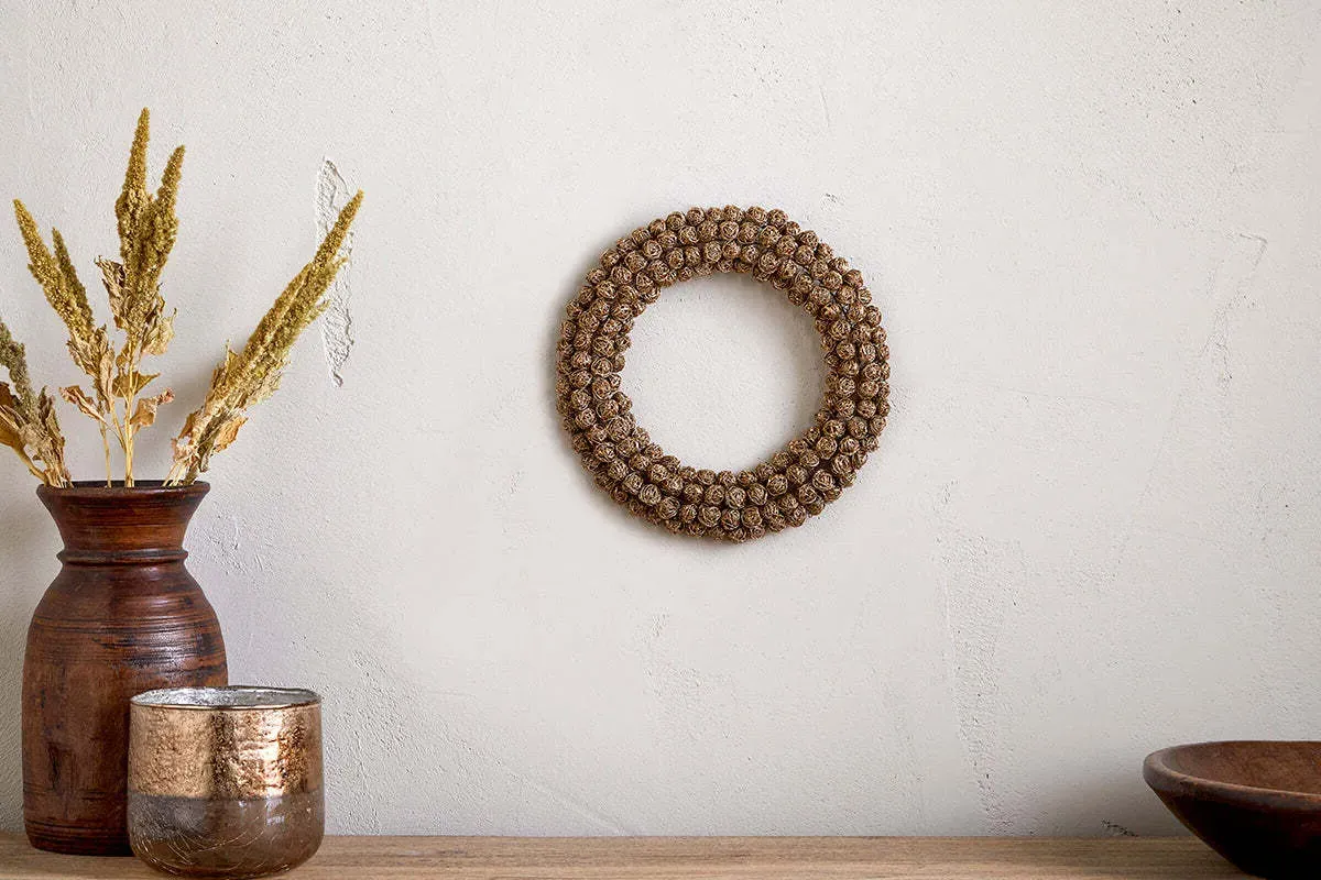 Madhi Small Wire Ball Wreath - Brass image