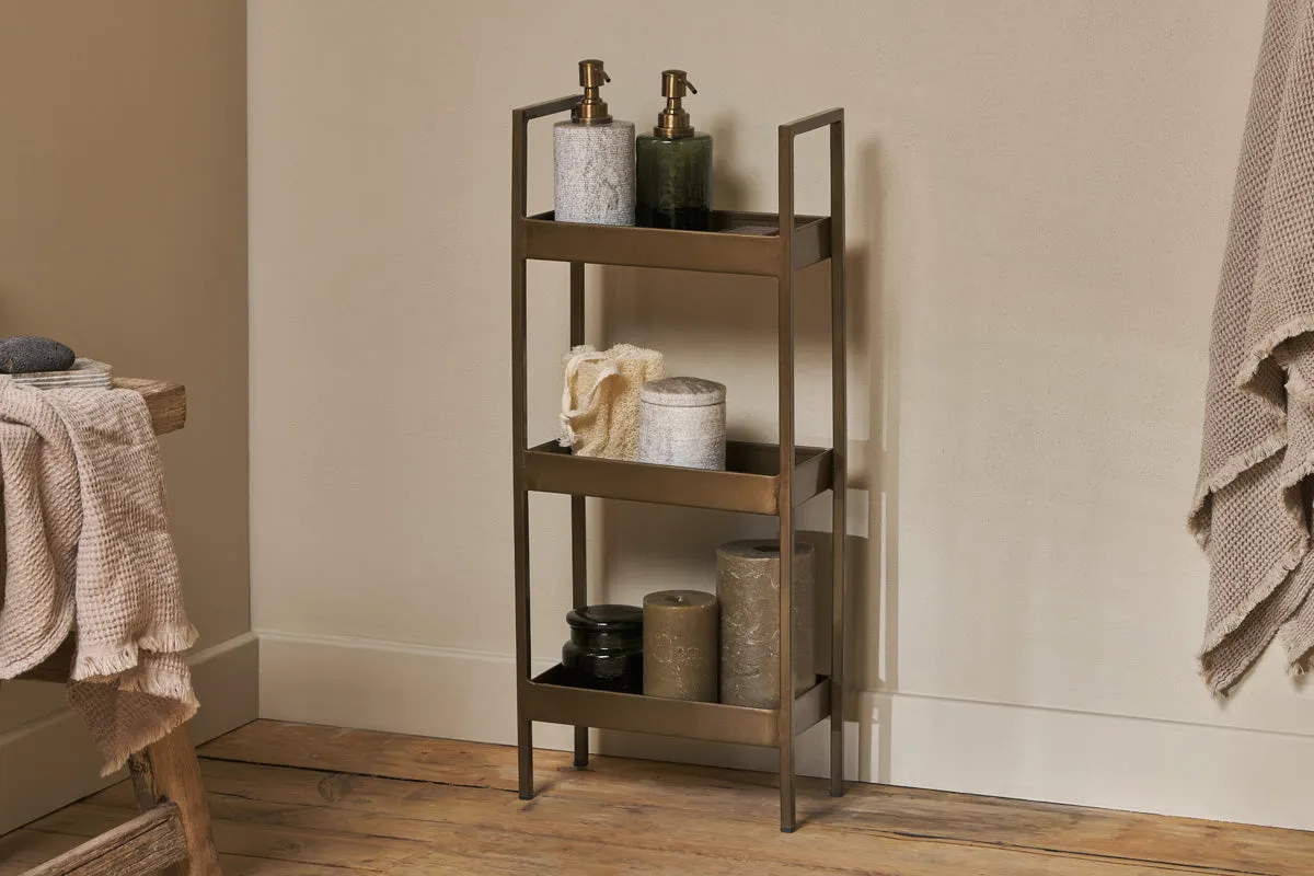 Mahi Bathroom Storage Caddy - Antique Brass image