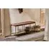 Mahi Iron & Leather Bench with Storage - Brass