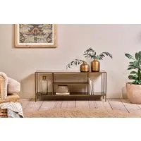 Mahi Media Standing Shelf - Brass