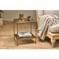 Mahi Side Table - Antique Brass