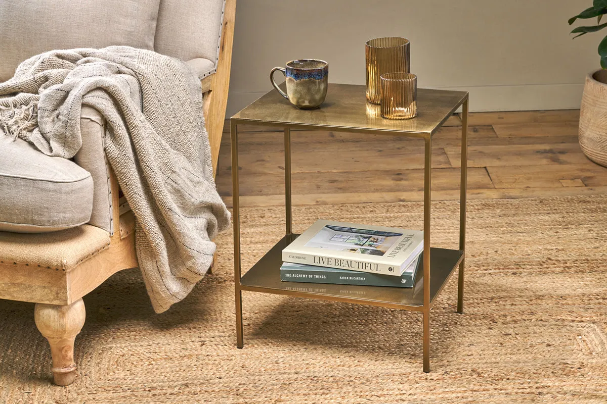 Mahi Side Table - Antique Brass image