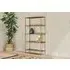 Mahi Wide Shelving Unit - Antique Brass