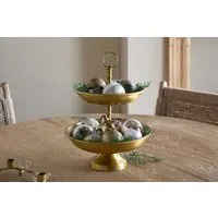 Mahika Cake Stand - Antique Brass