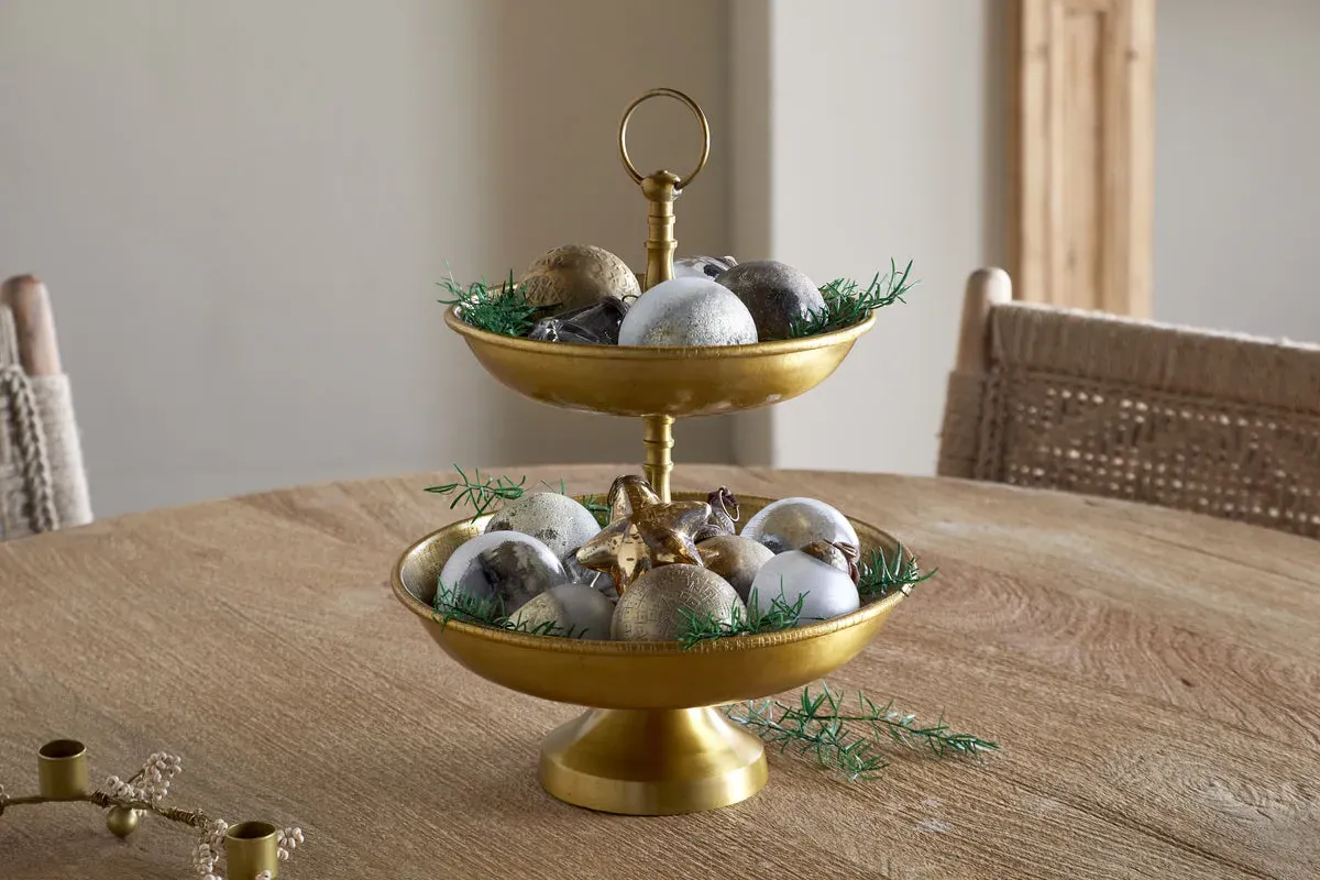 Mahika Cake Stand - Antique Brass image