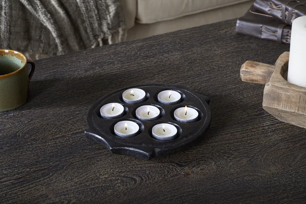 Maji Stone Multi Tealight Holder - Antique Black product