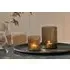 Malana Large Candle Holder - Smoke Brown, Recycled Glass
