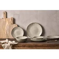 Malia 12-Piece Dinnerware Set - Cream, Ceramic by NKUKU, alternate view