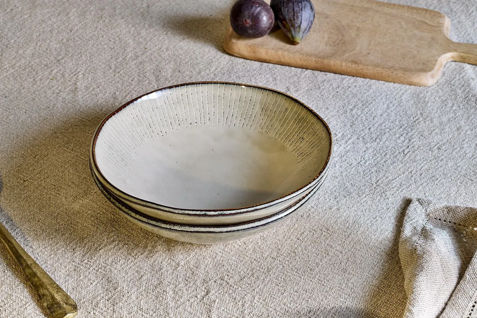 Malia Bowl - Cream, Stoneware image