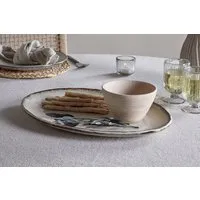 Malia Large Oval Platter - Cream