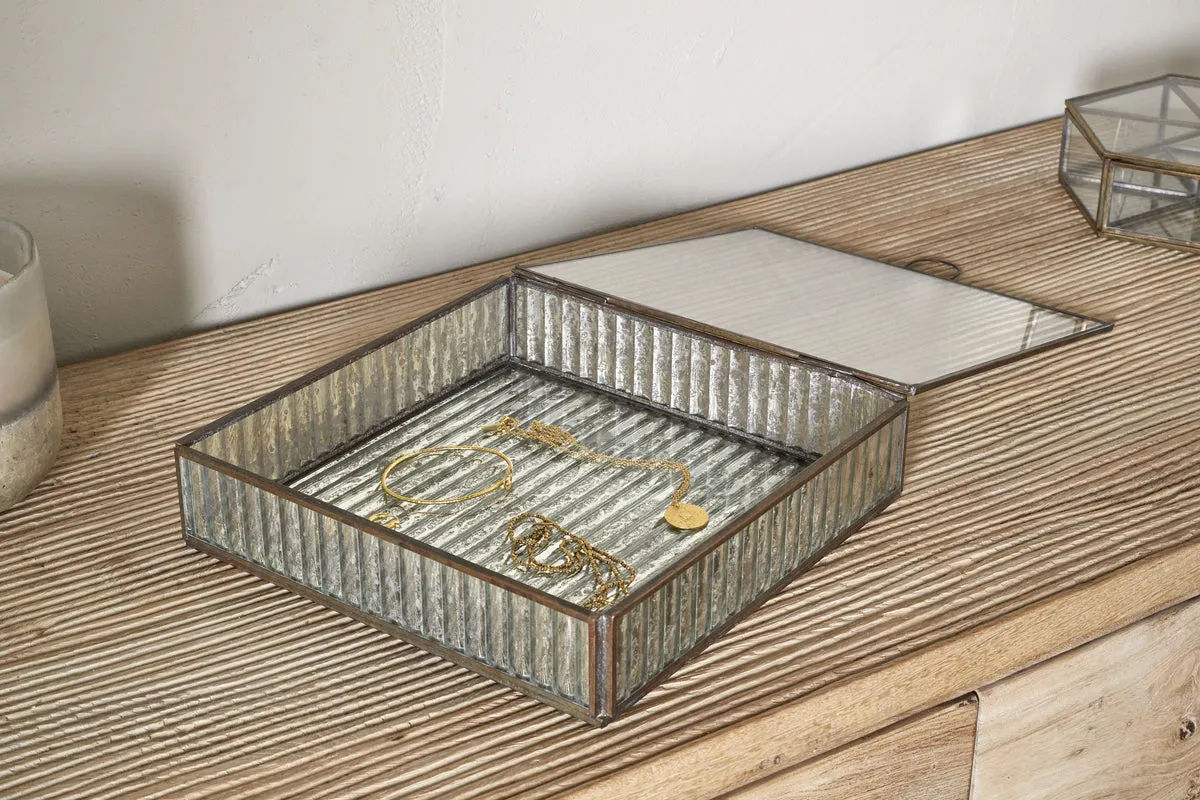 Malita Jewellery Box - Antique Brass, Mercury Glass product