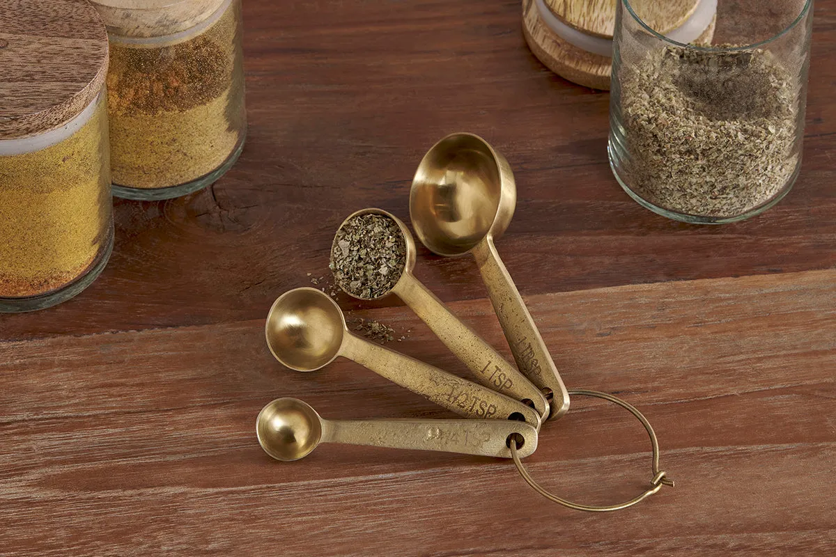 Mane Measuring Spoons - Brushed Gold image