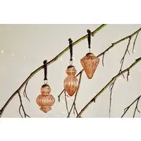 Manipur Baubles Set of 3 Christmas Decorations - Copper