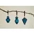 Manipur Baubles Set of 3 Christmas Decorations - Indigo