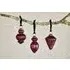 Manipur Baubles Set of 3 Christmas Decorations - Ruby