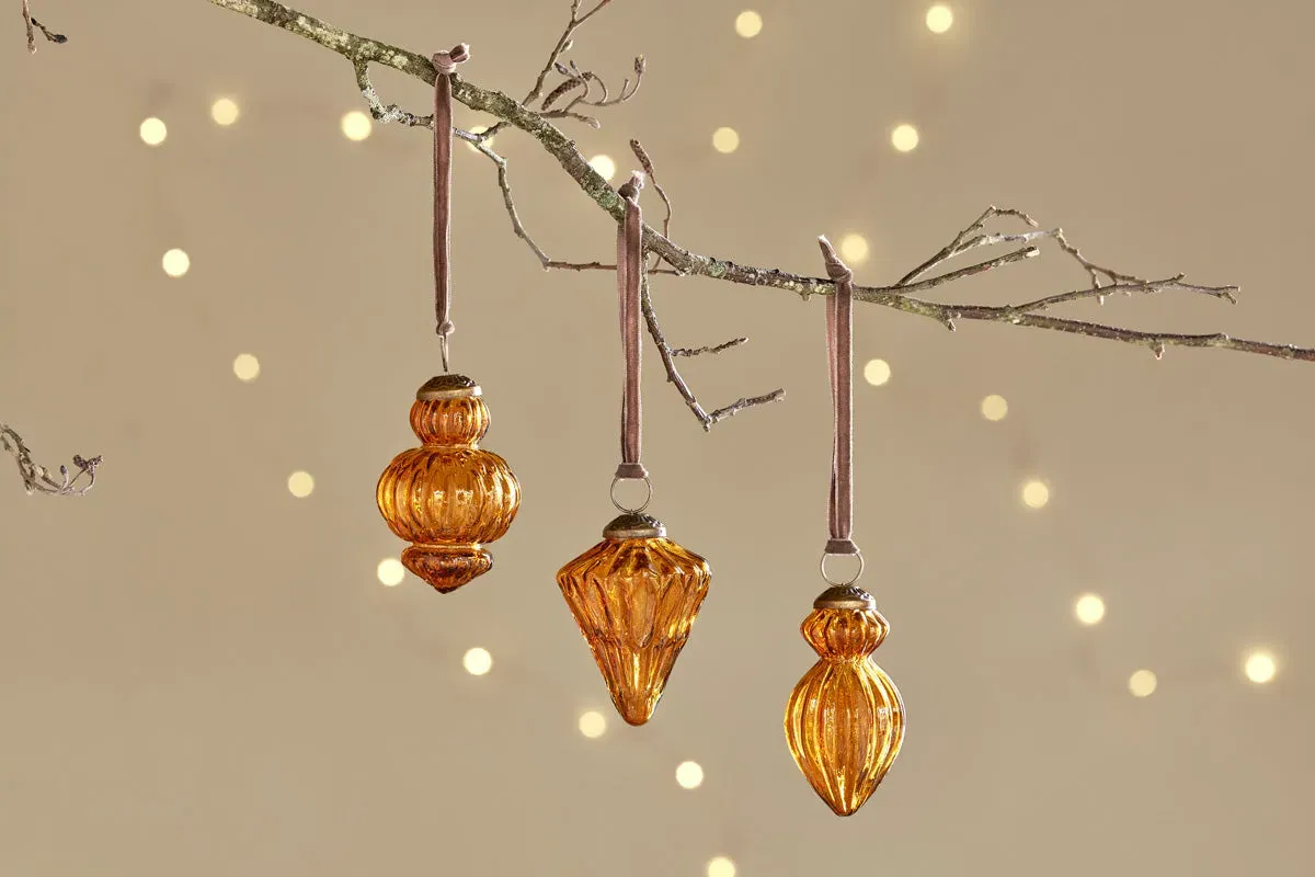 Manipur Baubles Set of 4 - Amber image