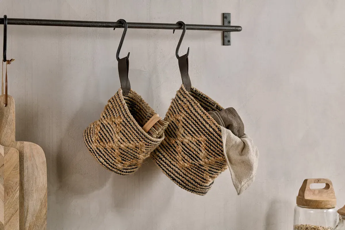 Mannu Large Wall Hung Basket - Natural, Cotton