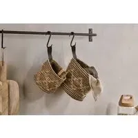 Mannu Small Wall Hung Basket - Natural, Cotton