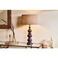 Manua Large Table Lamp - Dark Stain, Mango Wood alternate view