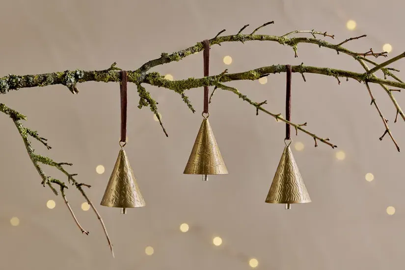 Manya Bell Baubles Set of 3 - Brass image