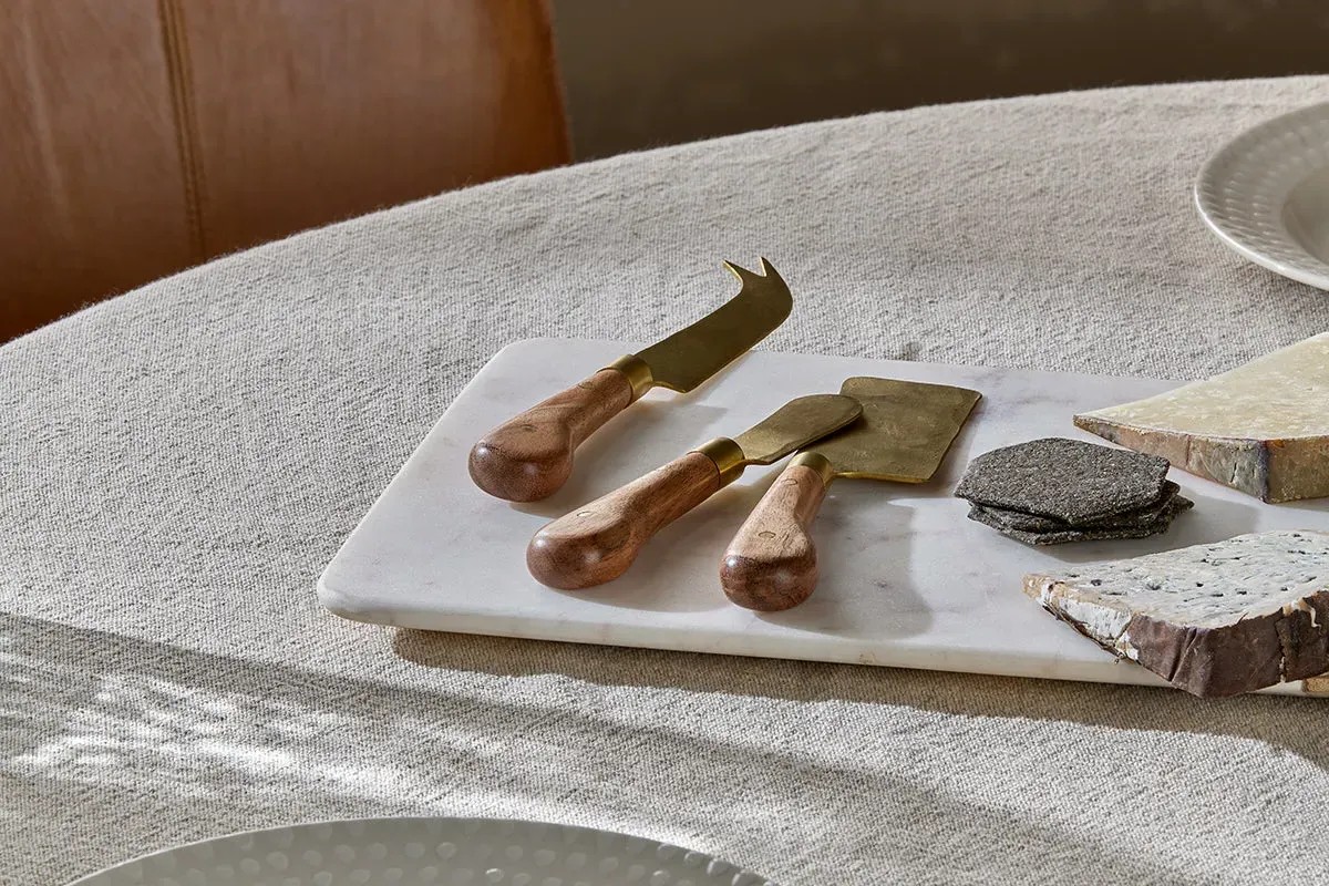 Maram Cheese Knife Set of 3 - Natural, Gold image