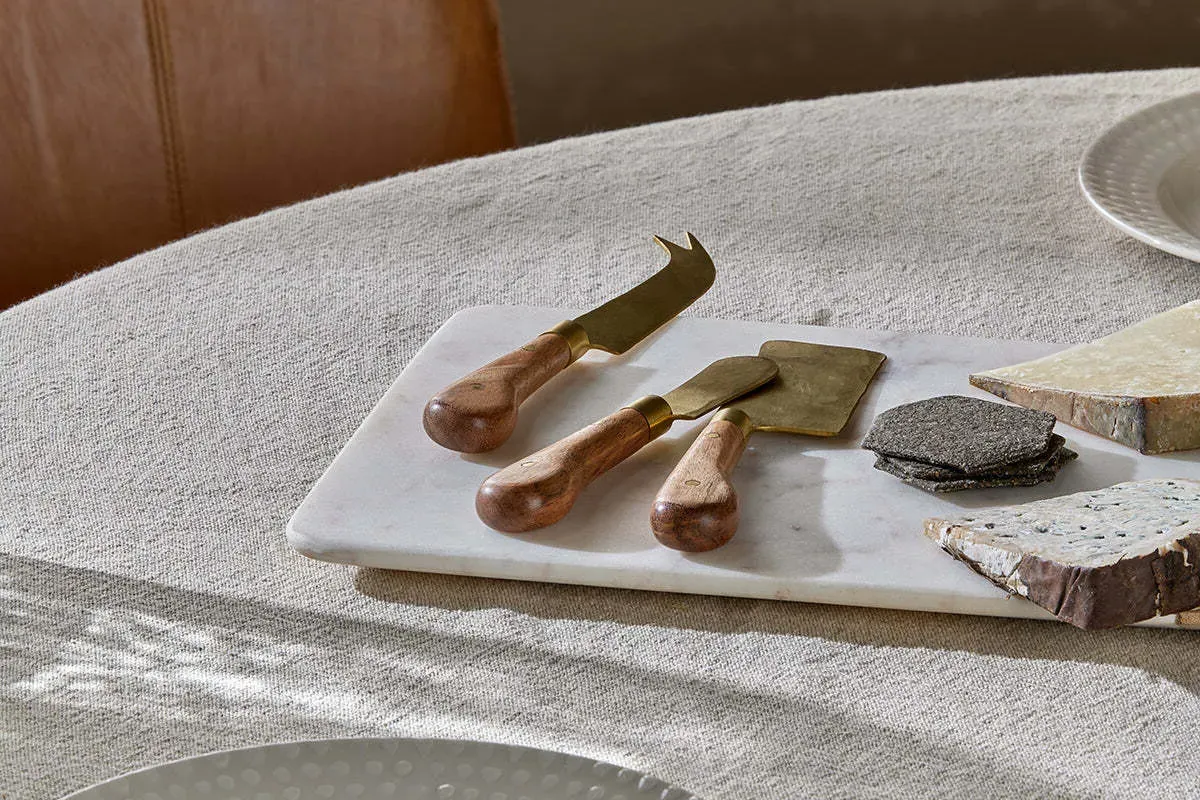 Maram Cheese Knife Set of 3 - Natural, Gold product