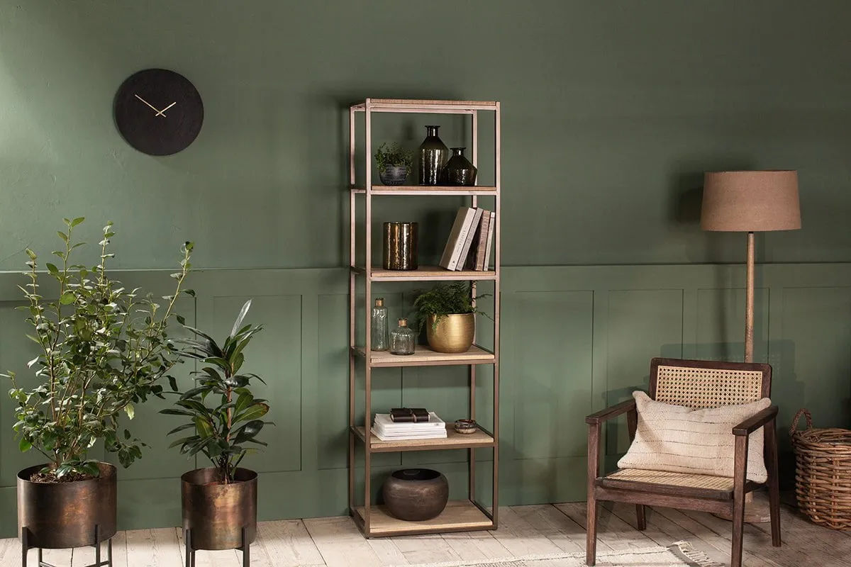 Marjori Narrow Standing Shelves - Natural, Mango Wood image