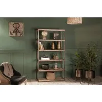 Marjori Wide Standing Shelves - Natural, Mango Wood