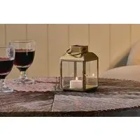 Maro Small Brass Lantern - Antique Brass