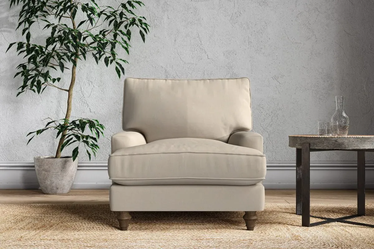 Marri Armchair - Stone, Recycled Cotton