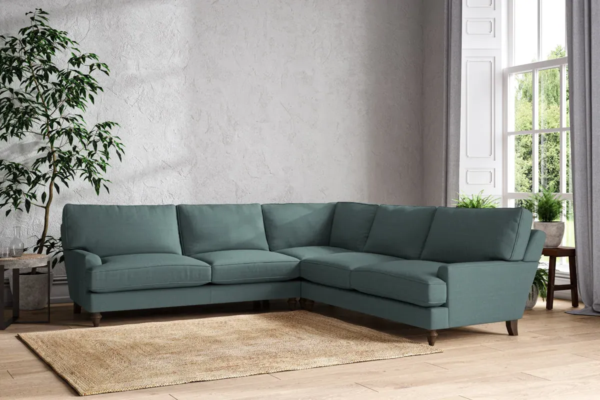 Marri Grand Corner Sofa - Airforce, Recycled Cotton