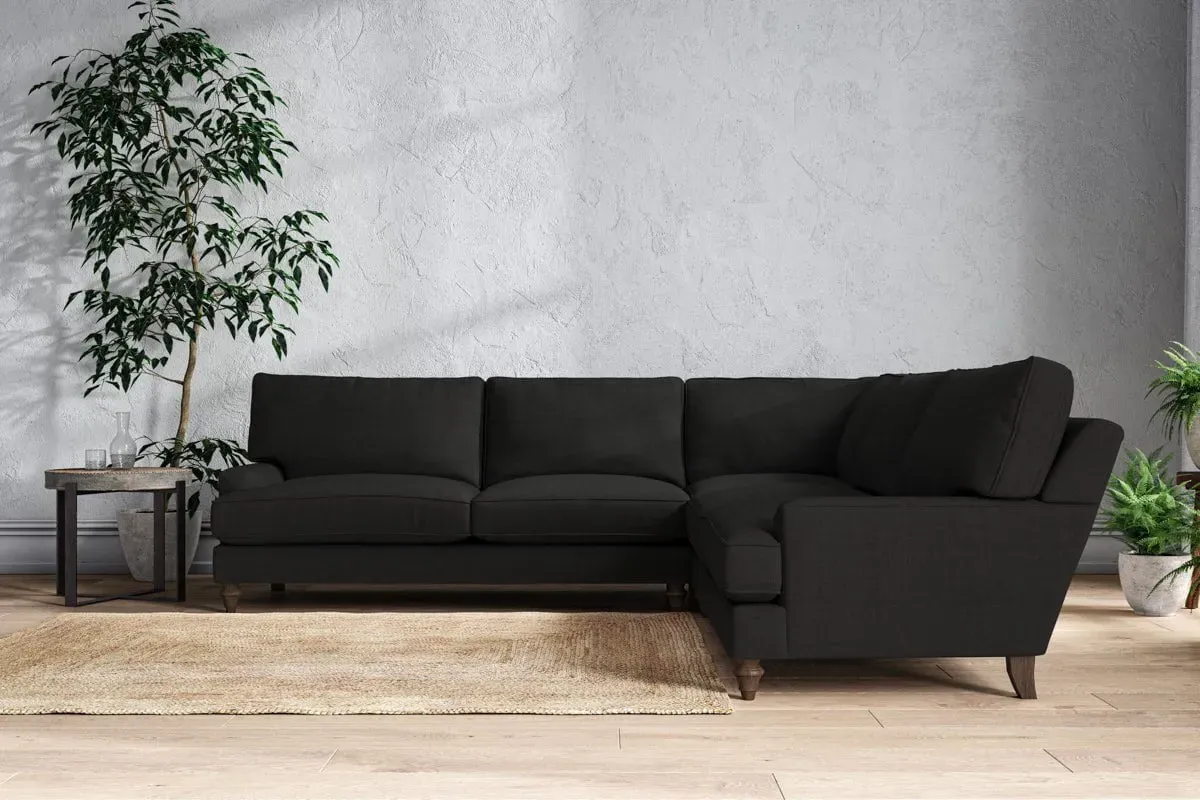 Marri Grand Corner Sofa - Charcoal, Linen
