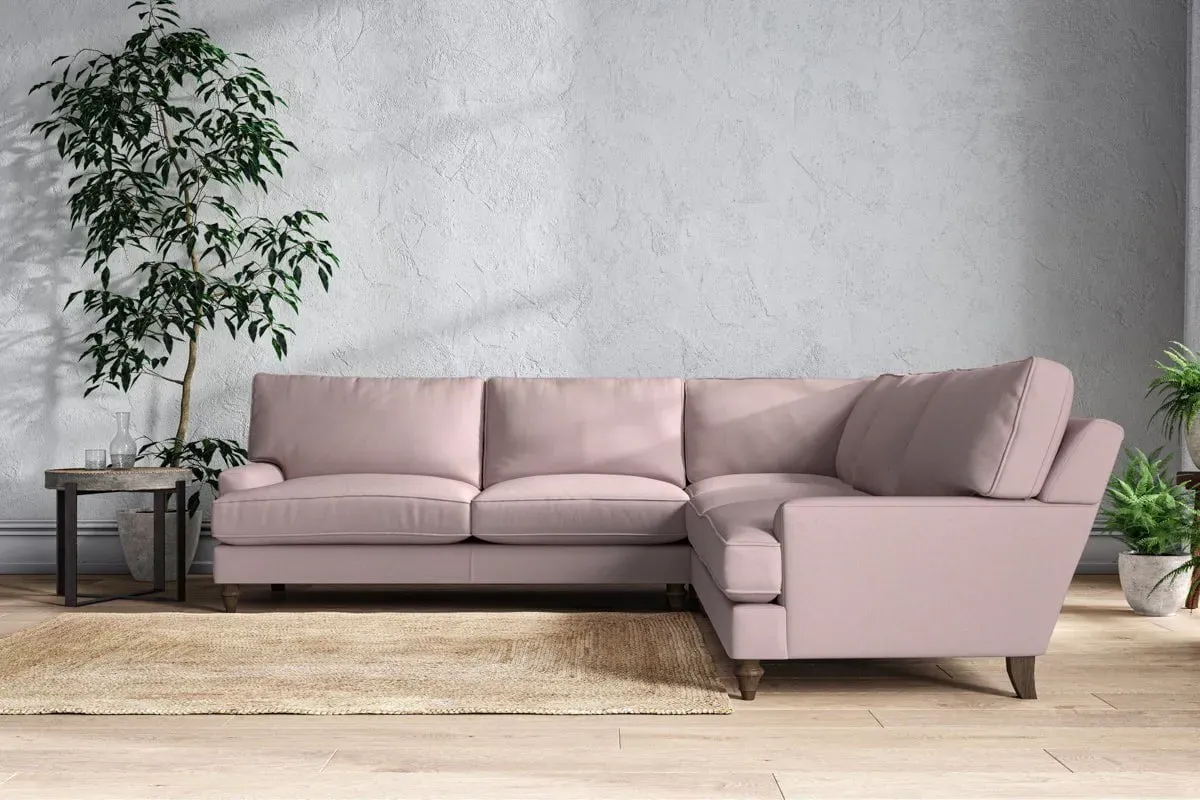 Marri Grand Corner Sofa - Lavender, Recycled Cotton