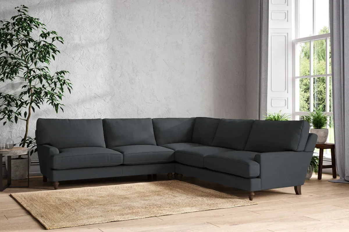 Marri Grand Corner Sofa - Thunder, Recycled Cotton