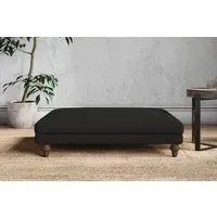 Marri Grand Dining Footstool - Charcoal, Linen