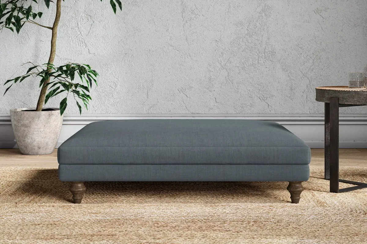 Marri Grand Dining Footstool - Dusk, Linen