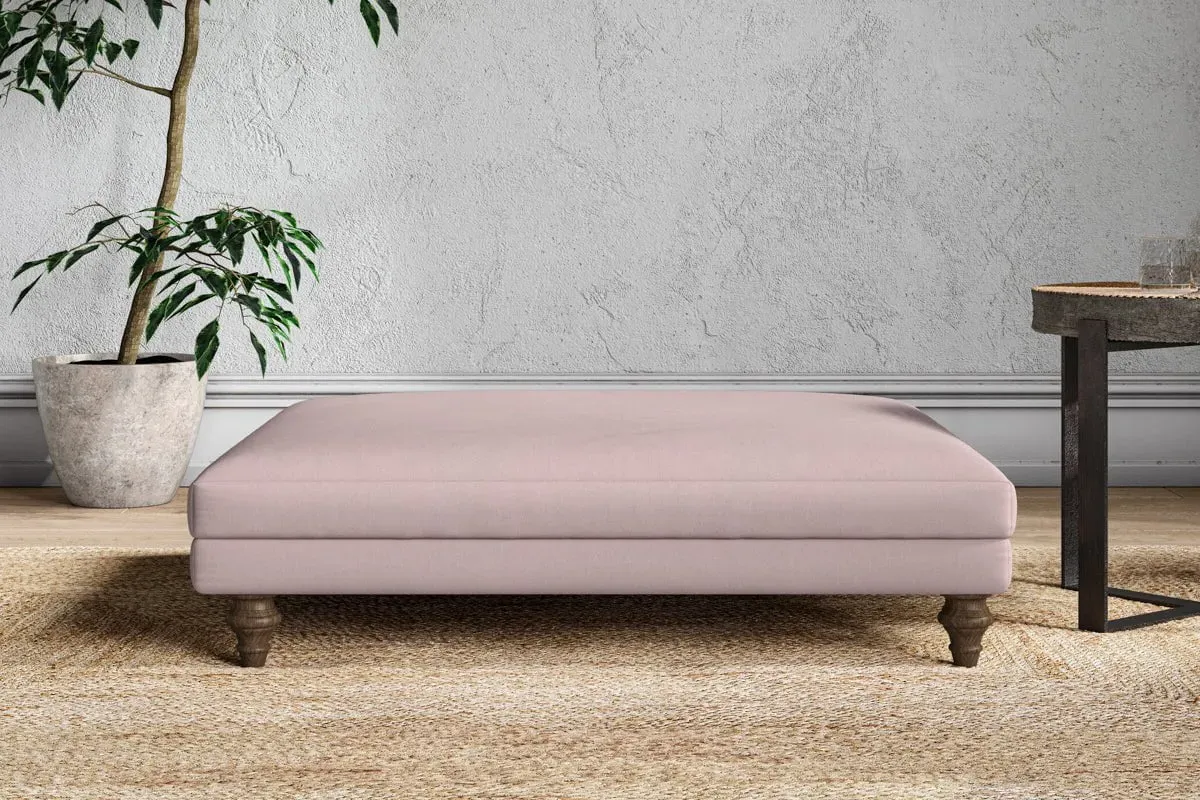 Marri Grand Dining Footstool - Lavender, Recycled Cotton